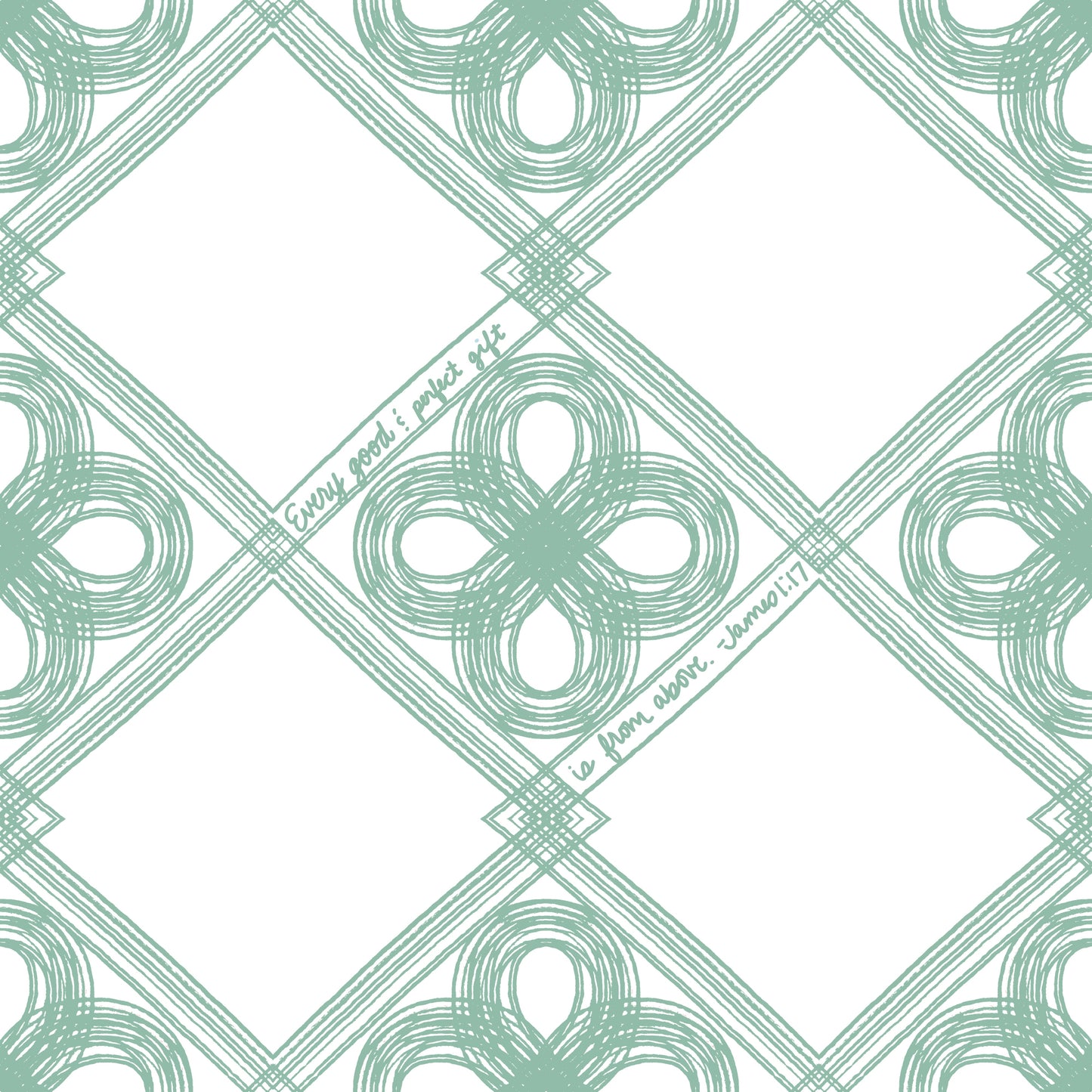 Bible verse fabric; scripture fabric: Every good and perfect gift is from above. James 1:17