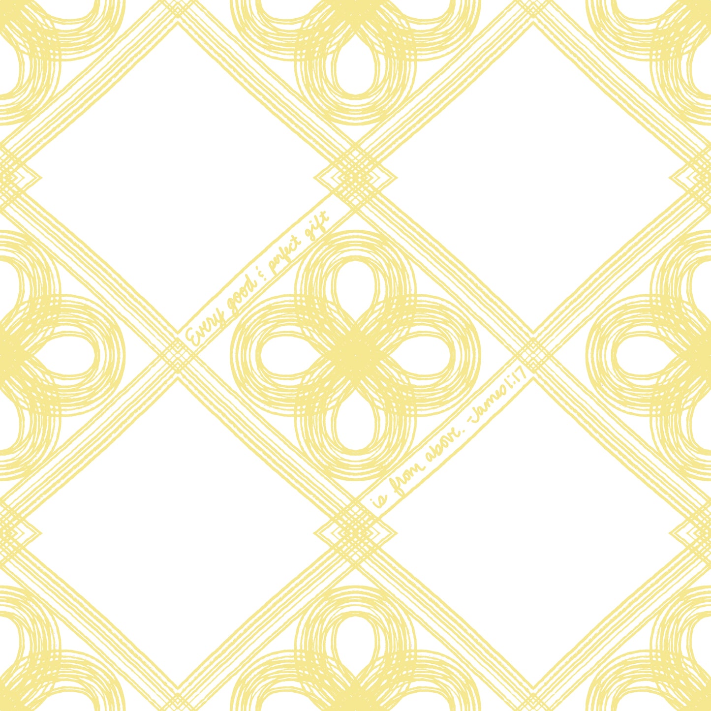 Bible verse fabric; scripture fabric: Every good and perfect gift is from above. James 1:17