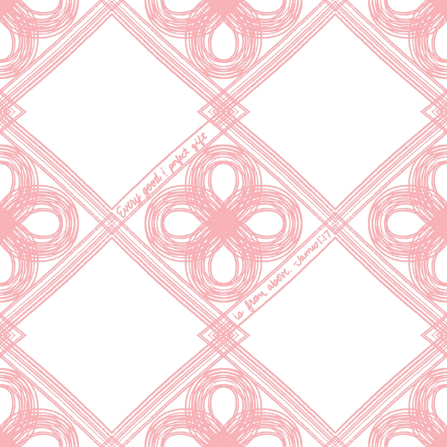 Bible verse fabric; scripture fabric: Every good and perfect gift is from above. James 1:17