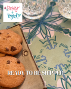 Ready to Ship Willa Square Tablecloth in Clover NEW! (2 Corinthians 5:7)