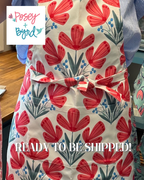 Ready to Ship Cecilia Apron in Snow (Nehemiah 8:10)
