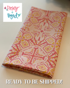 Ready to Ship Florence Tea Towel in Dahlia (John 10:10)