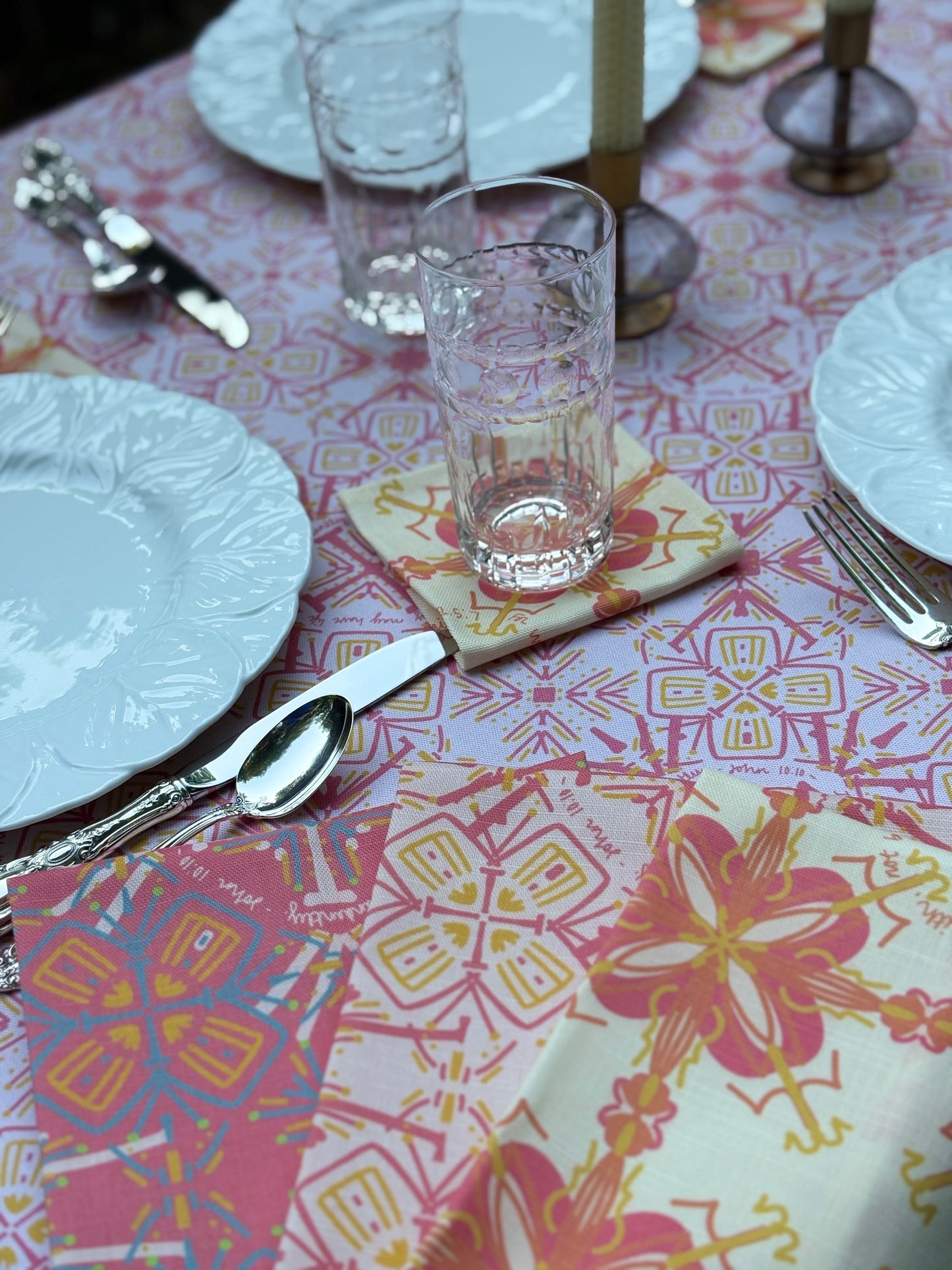 NEW!  Willa Appetizer Napkins- Set of 4 (2 Corinthians 5:7)