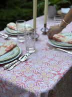 NEW!  Florence Square Tablecloth (John 10:10)