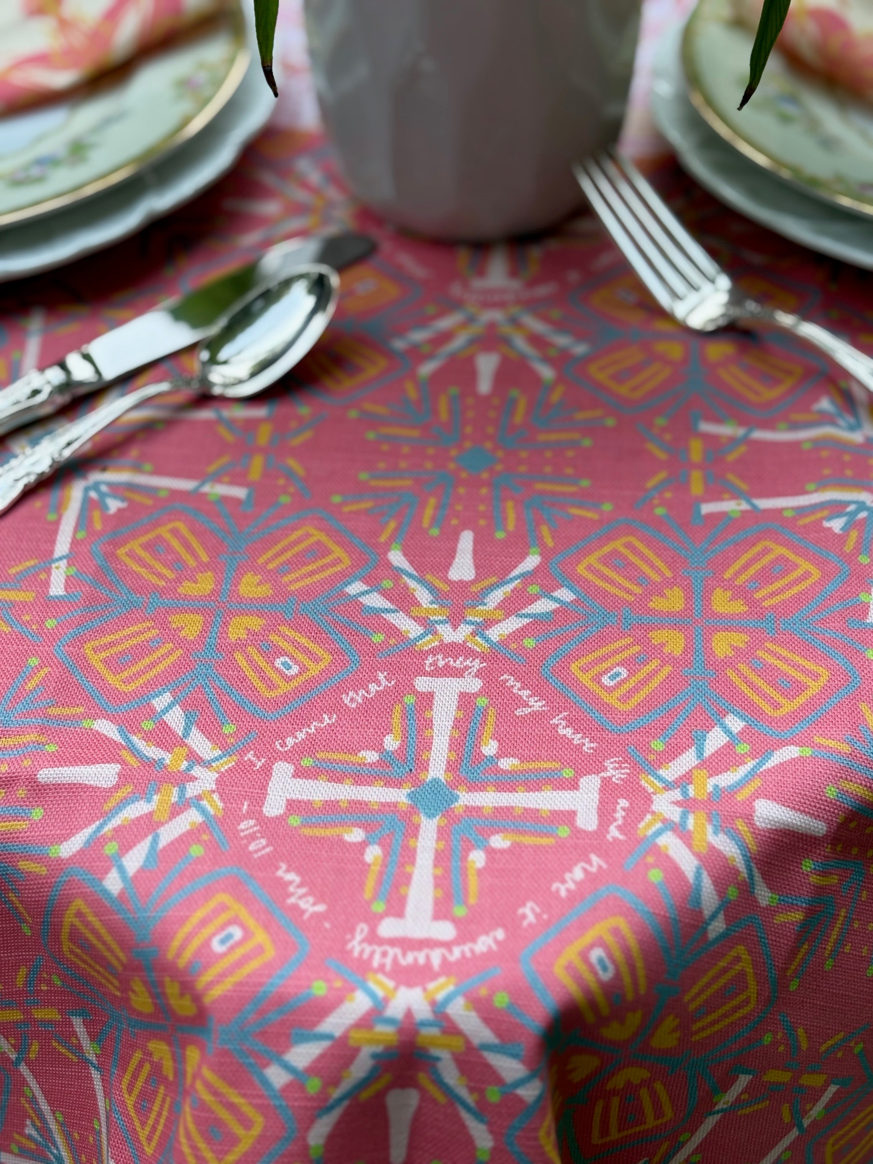 NEW!  Florence Rectangular Tablecloth (John 10:10)
