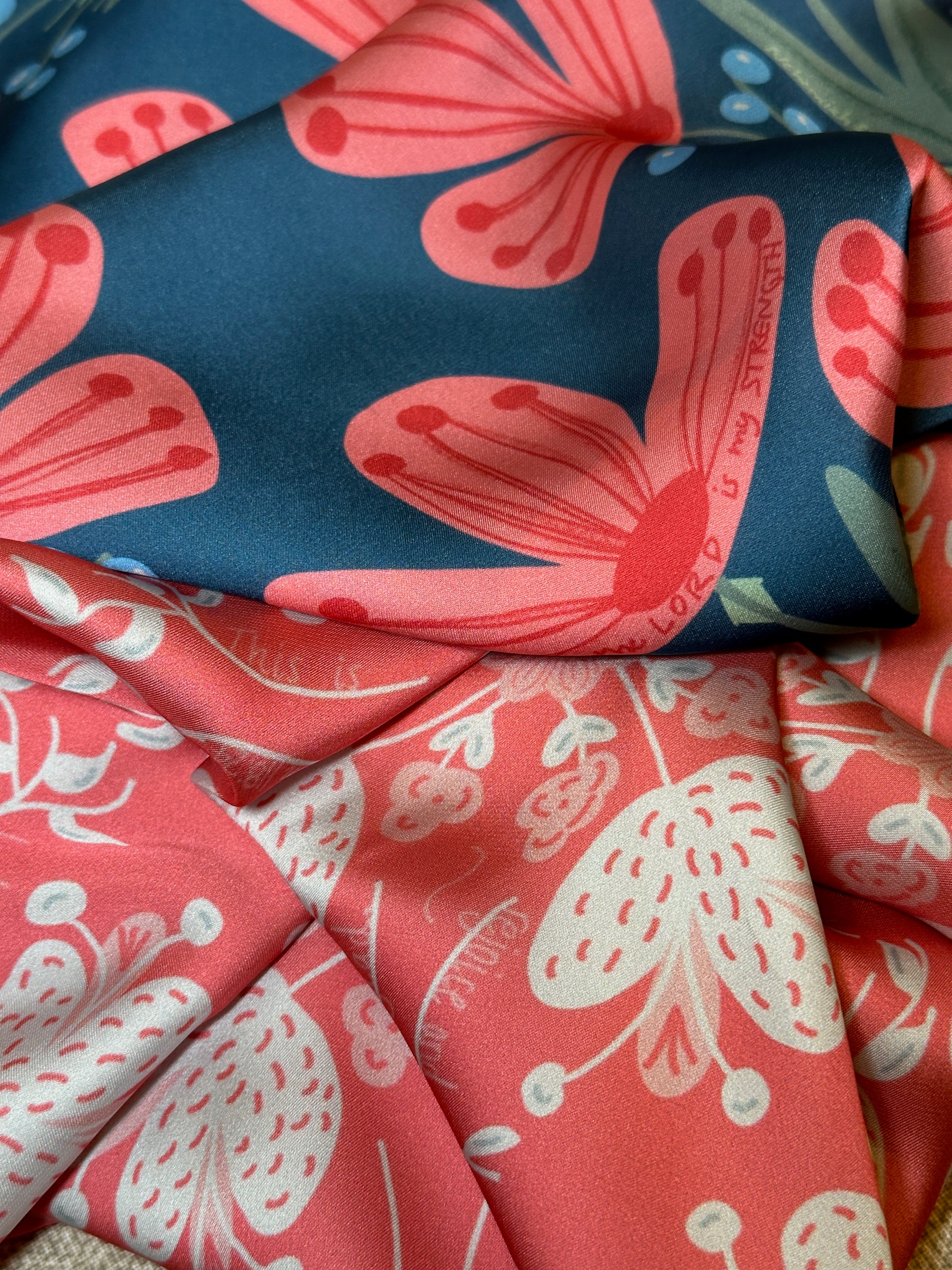 Scarves with scripture in pattern