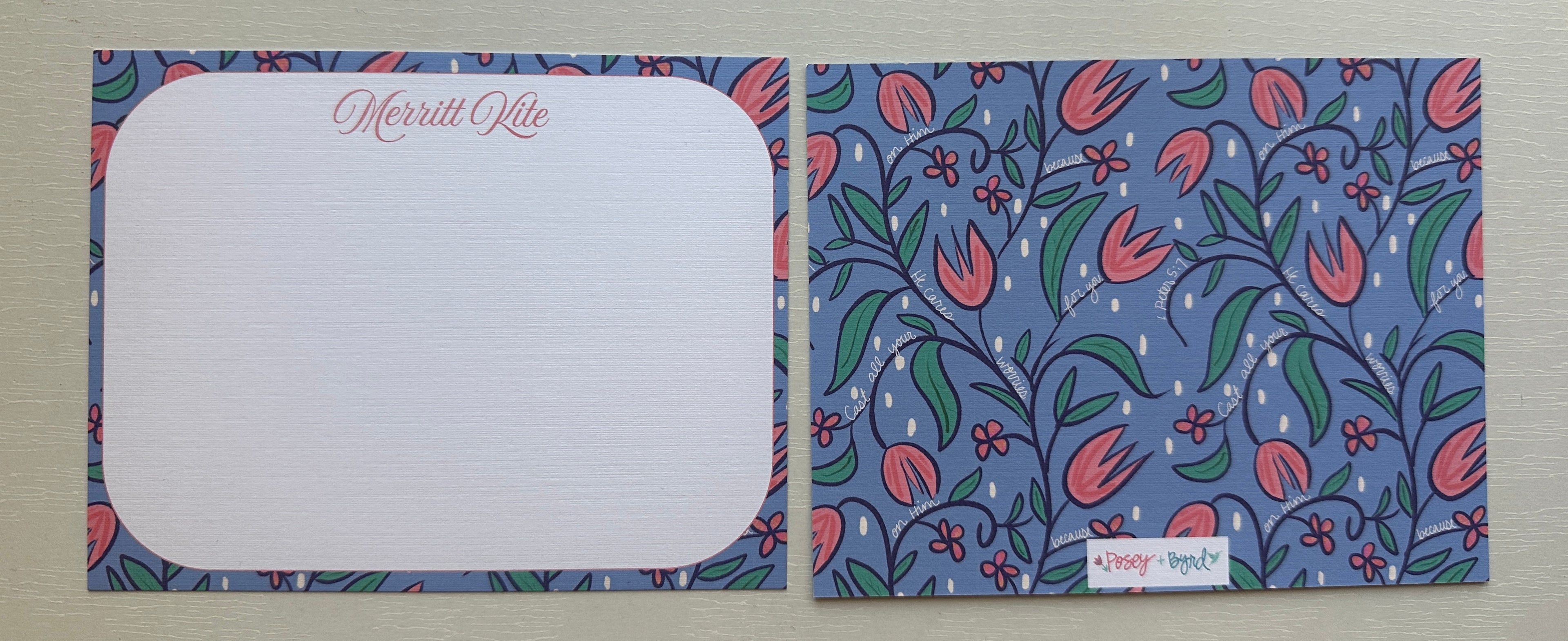 Eleanor Notecards  (1 Peter 5:7)