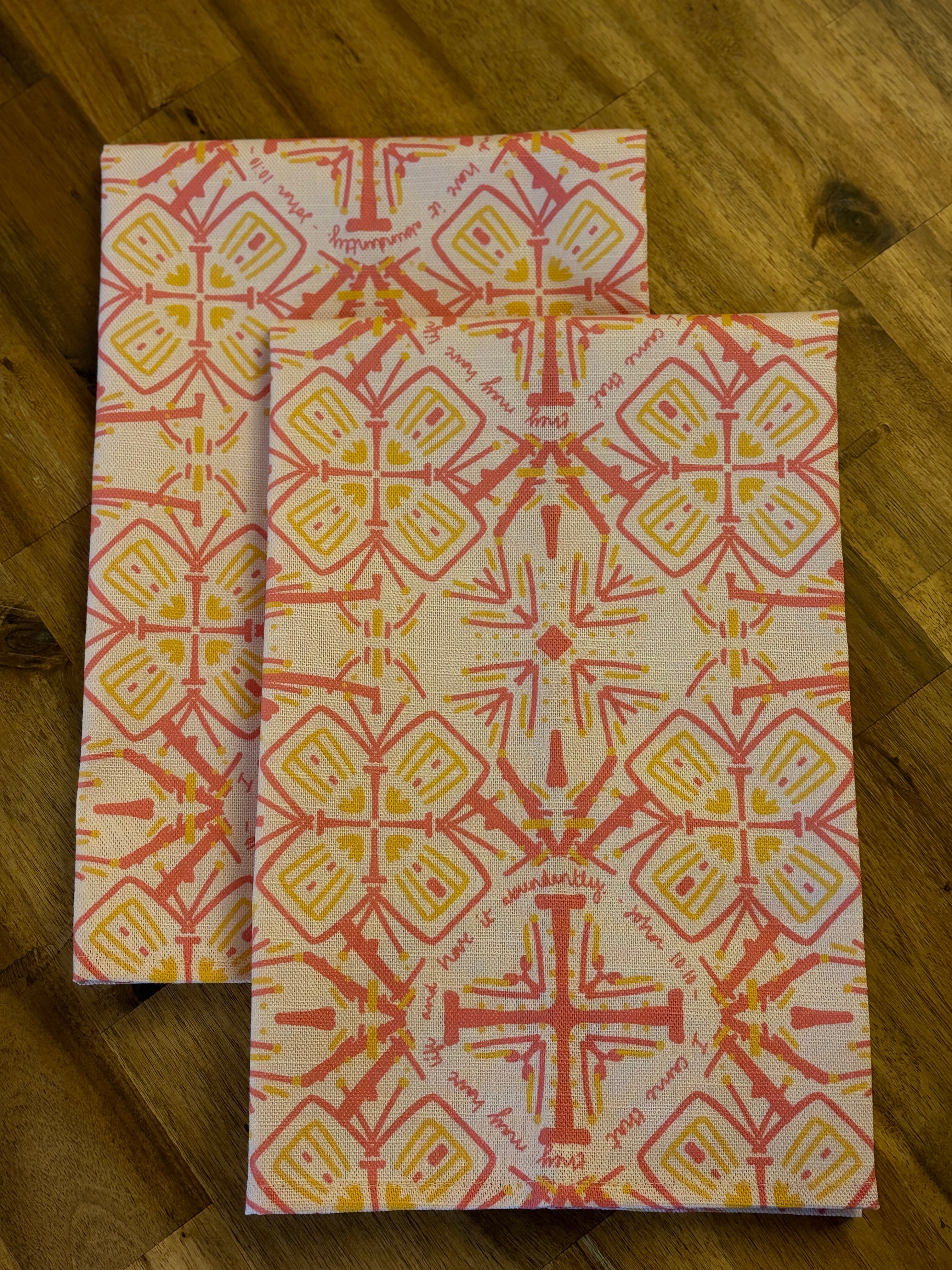 NEW! Florence Tea Towel (John 10:10)