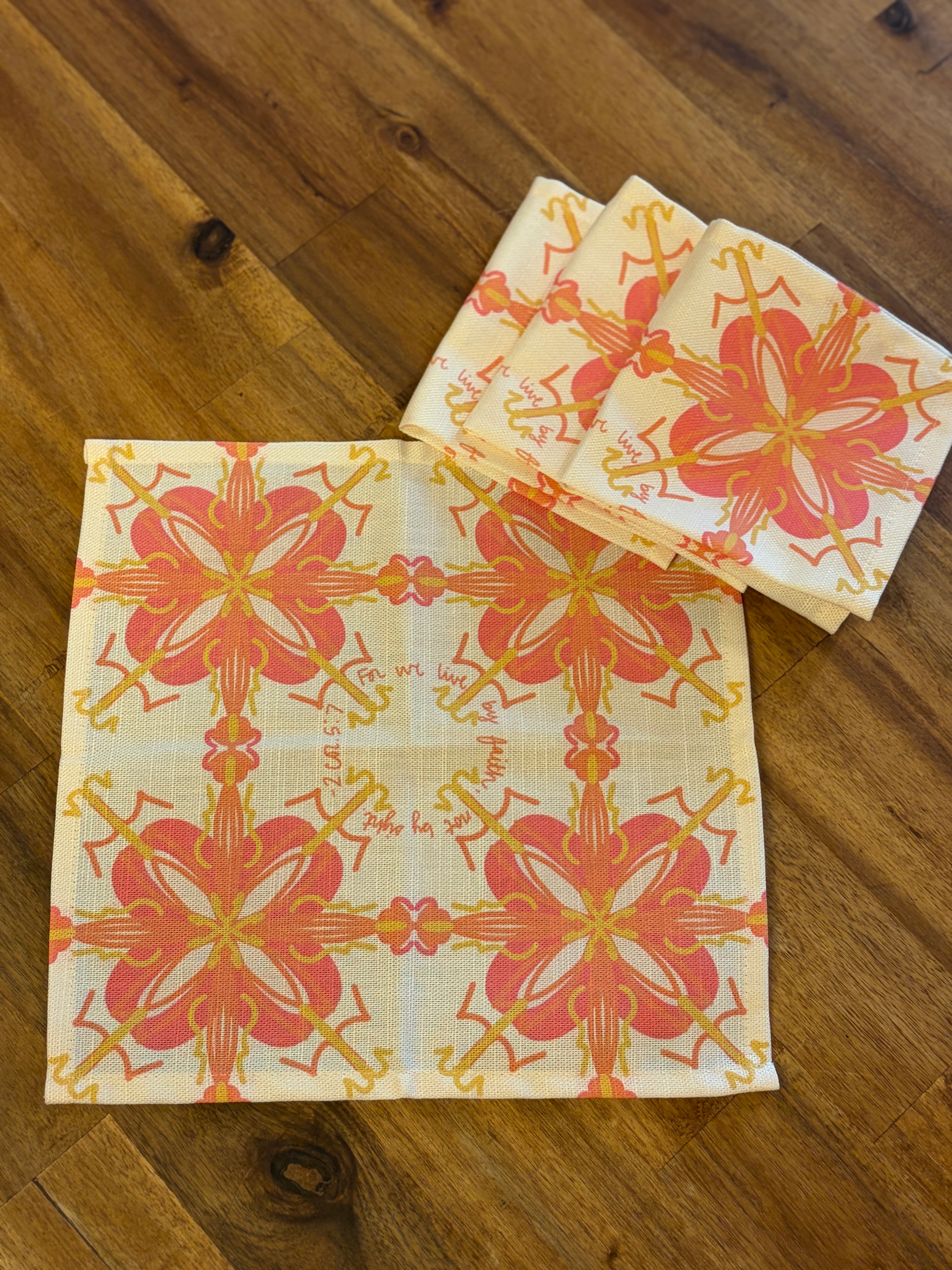 NEW!  Willa Appetizer Napkins- Set of 4 (2 Corinthians 5:7)