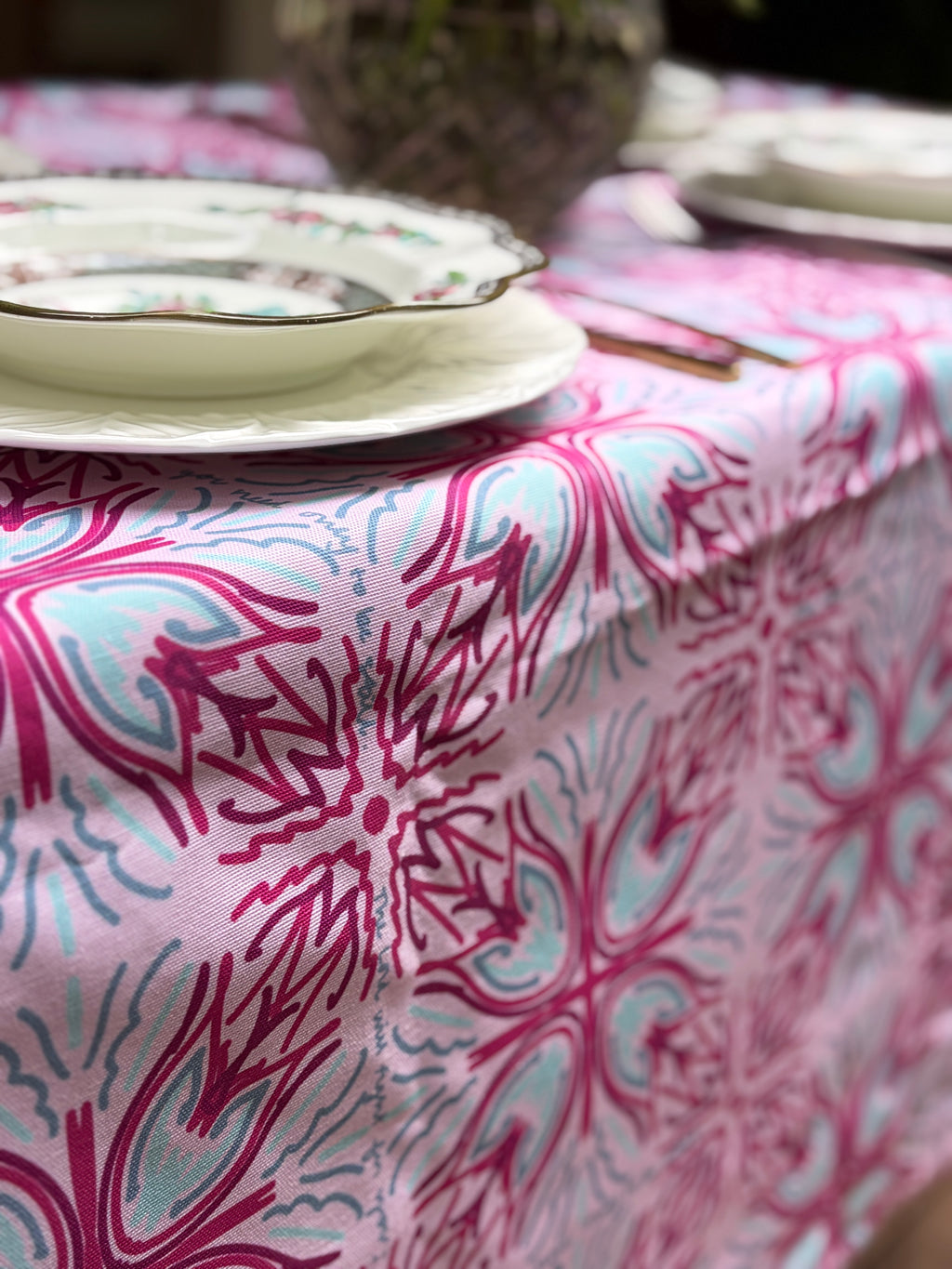 NEW!  Betty Square Tablecloth (Exodus 14:14)