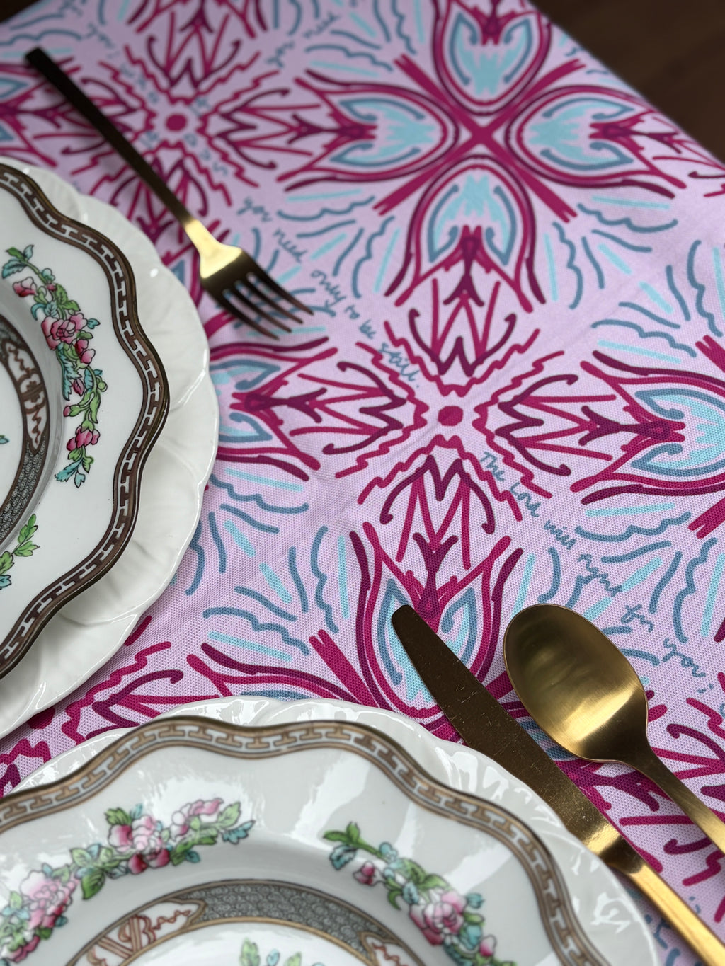 NEW!  Betty Square Tablecloth (Exodus 14:14)