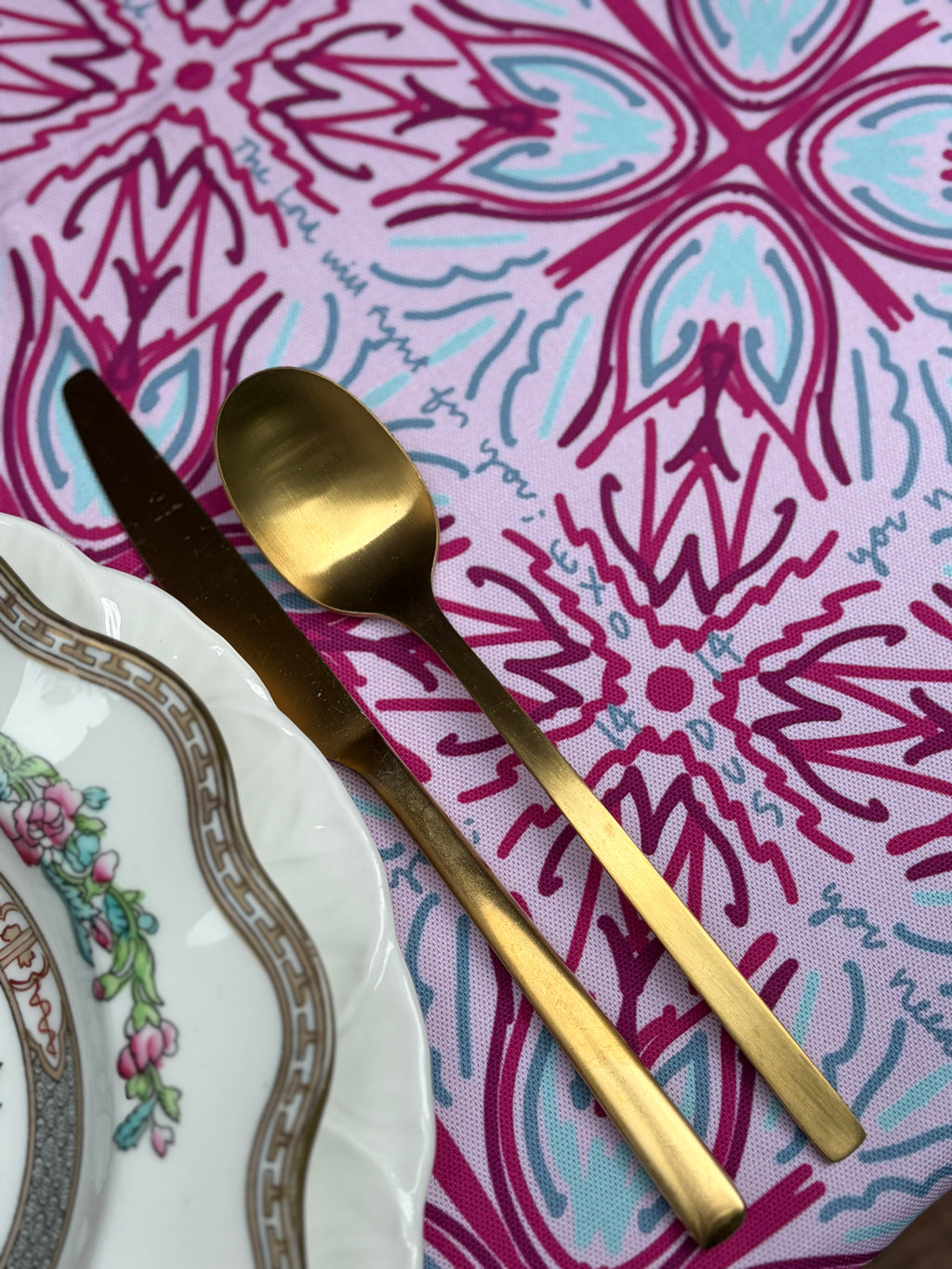 NEW!  Betty Square Tablecloth (Exodus 14:14)