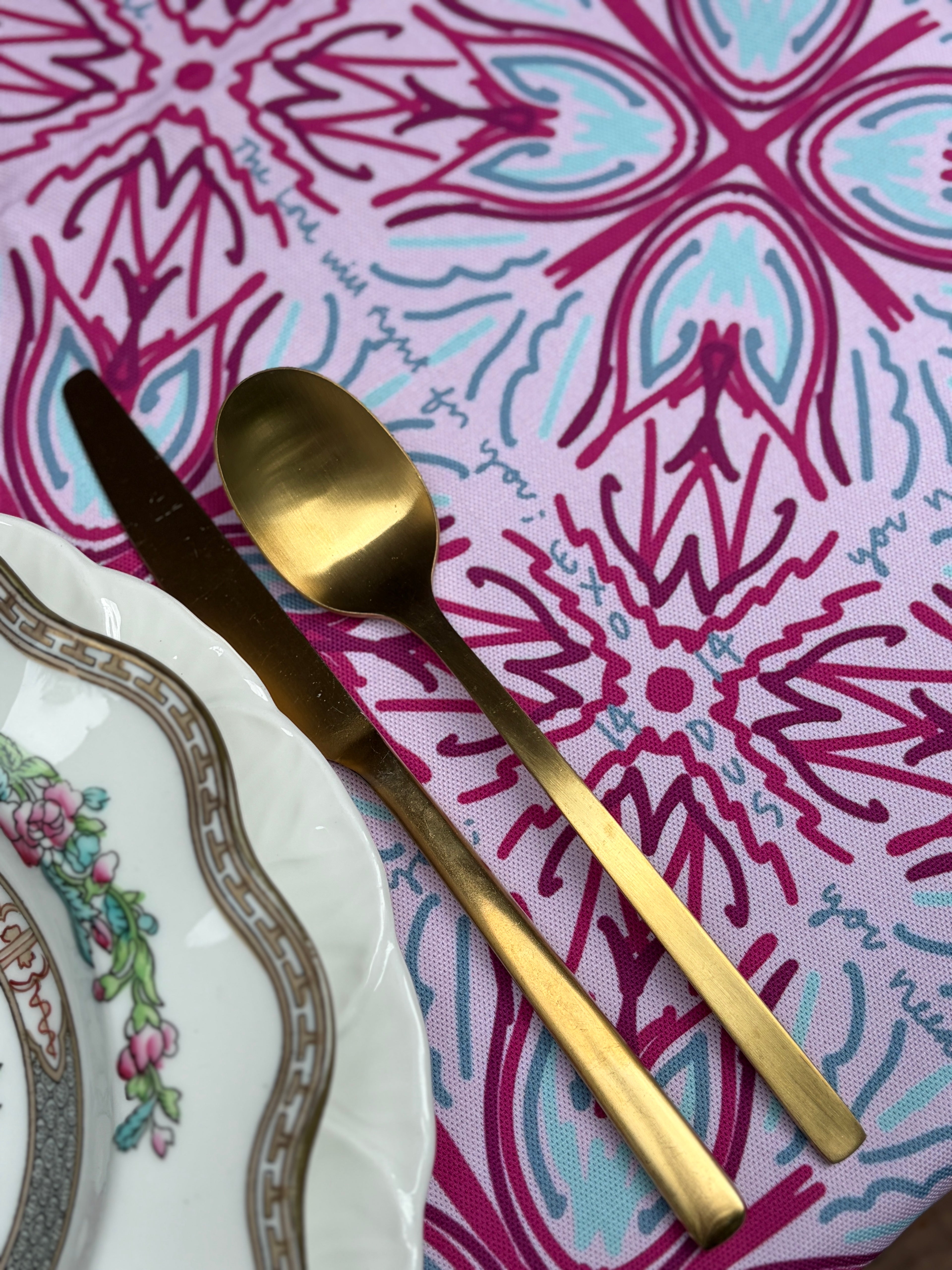 NEW!  Betty Square Tablecloth (Exodus 14:14)