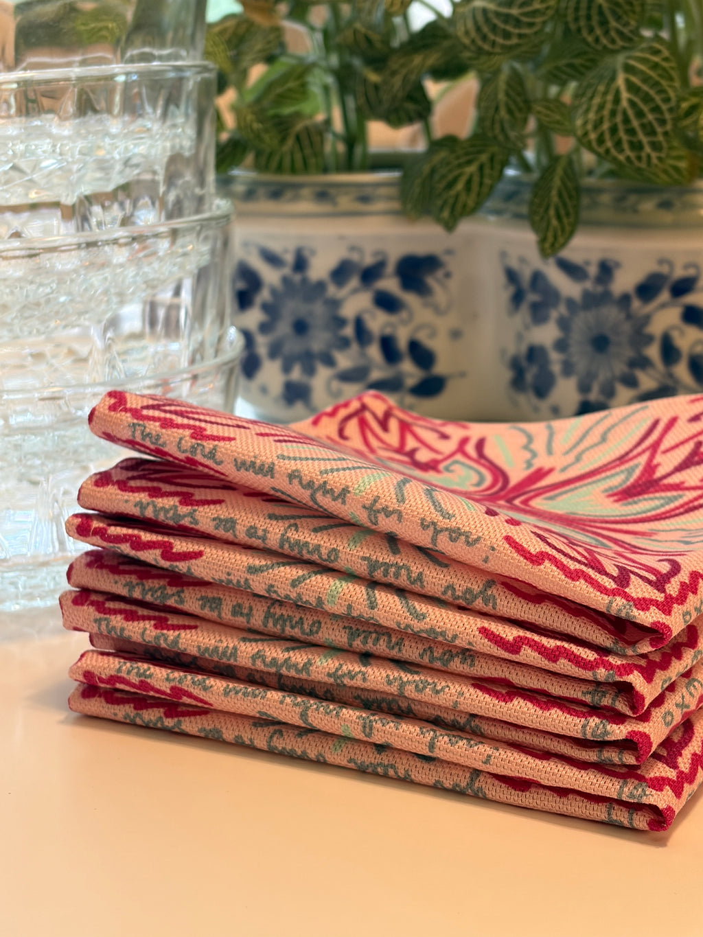 NEW!  Betty Appetizer Napkins- Set of 4 (Exodus 14:14)