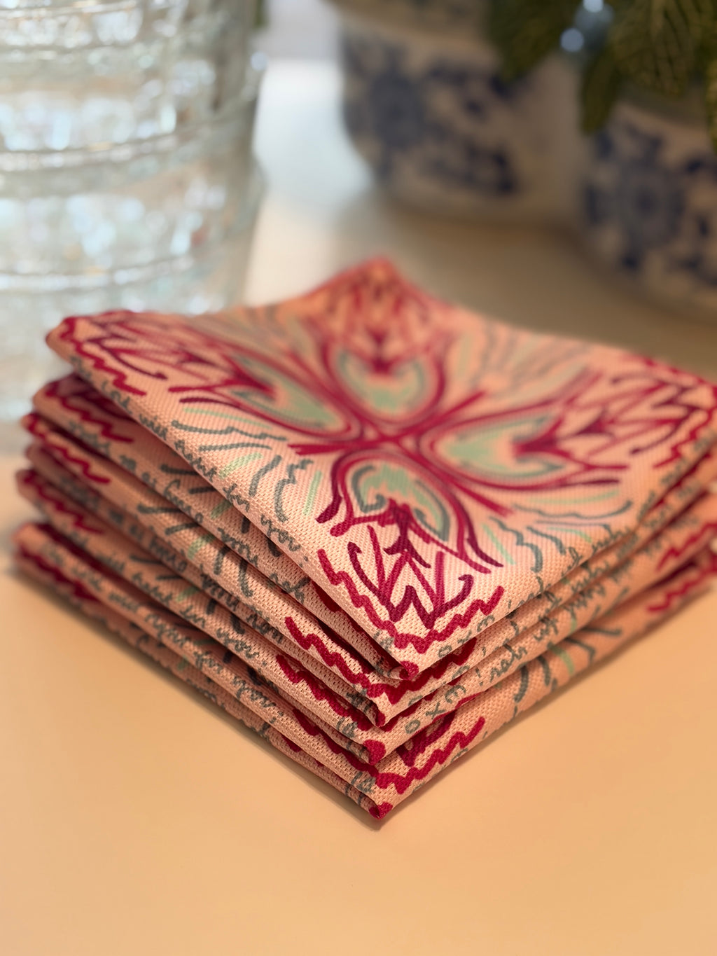 NEW!  Betty Appetizer Napkins- Set of 4 (Exodus 14:14)