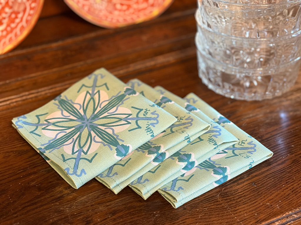 NEW!  Willa Appetizer Napkins- Set of 4 (2 Corinthians 5:7)