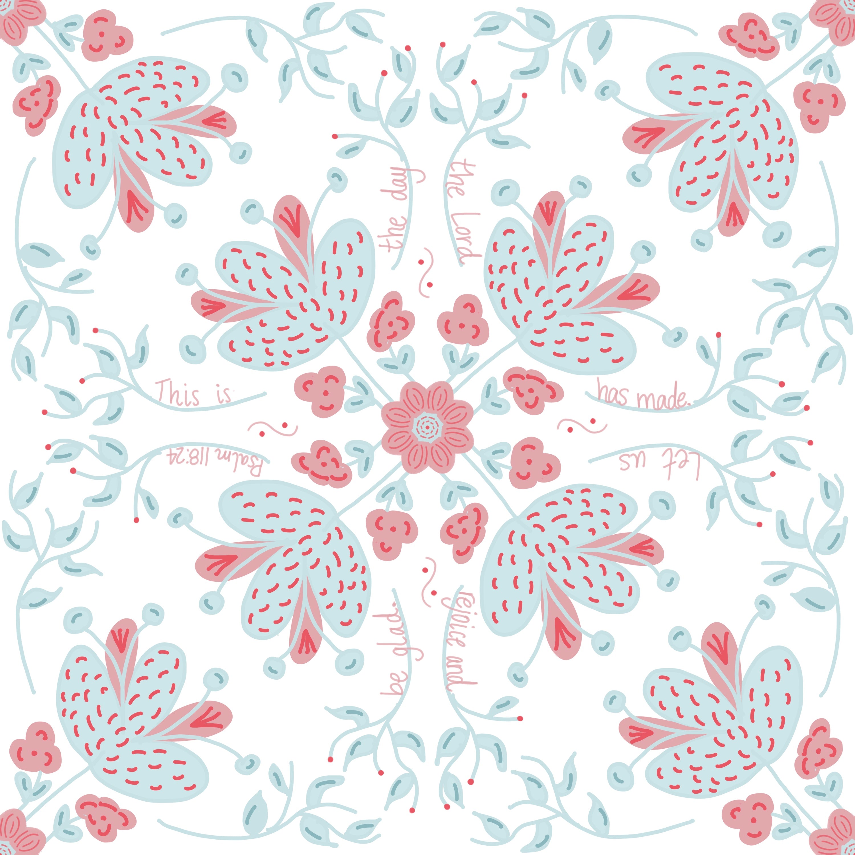 Bible verse fabric; scripture fabric;   This is the day the Lord has made, I will rejoice and be glad,  Psalm 118:24